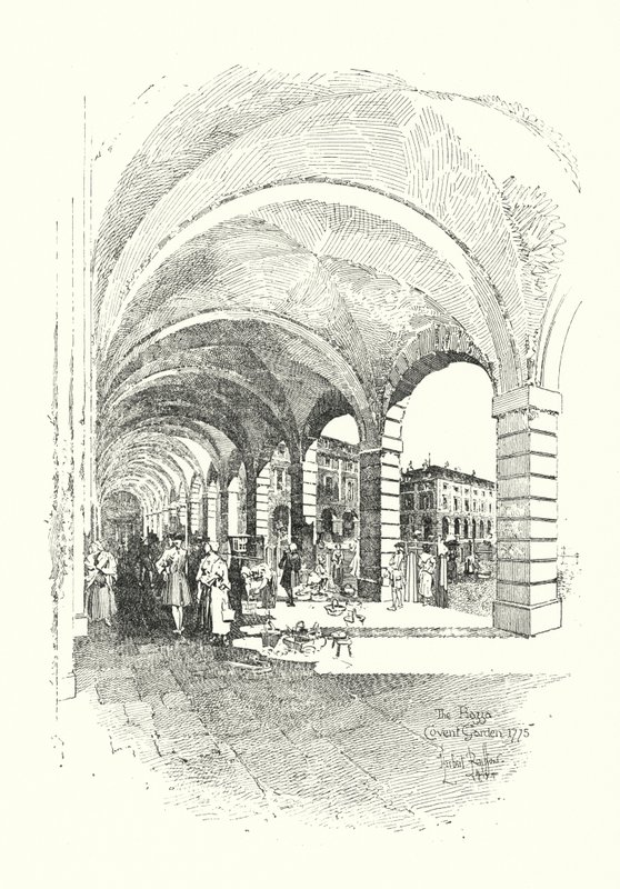 De Piazza, Covent Garden, Londen door Herbert (after) Railton
