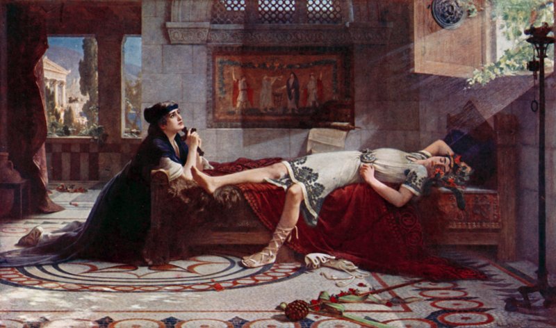Het gebed van Sint Monica door Herbert Gustave after Schmalz