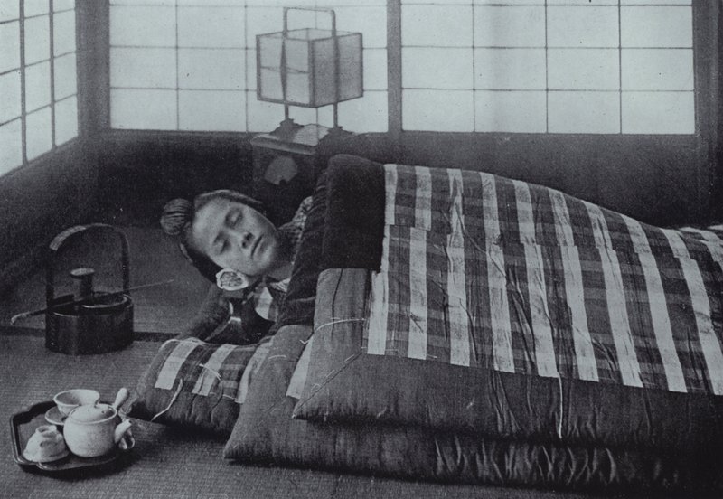 Bedtijd in Japan door Herbert Ponting