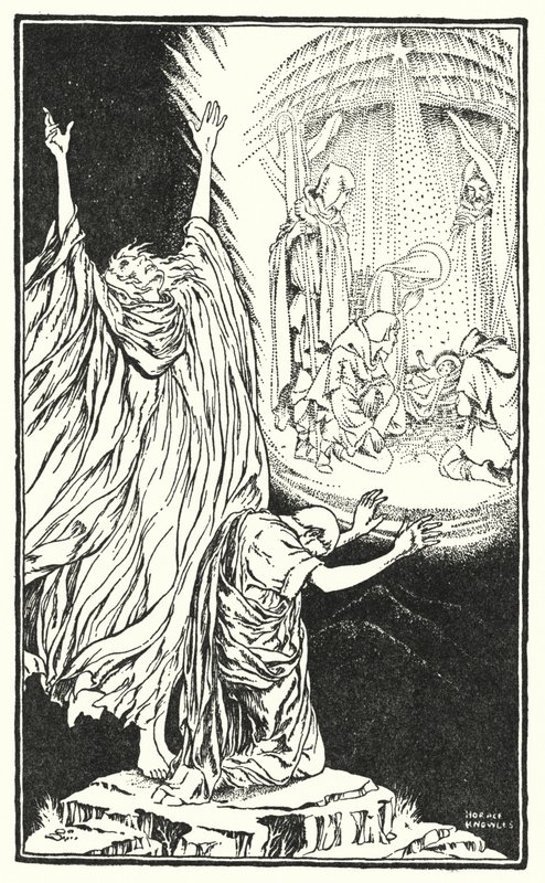 De visie van de keizer (litho) door Horace J. Knowles