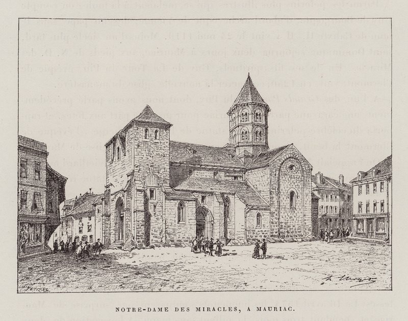 Notre-Dame des Miracles, A Mauriac (gravure) door Hubert Clerget