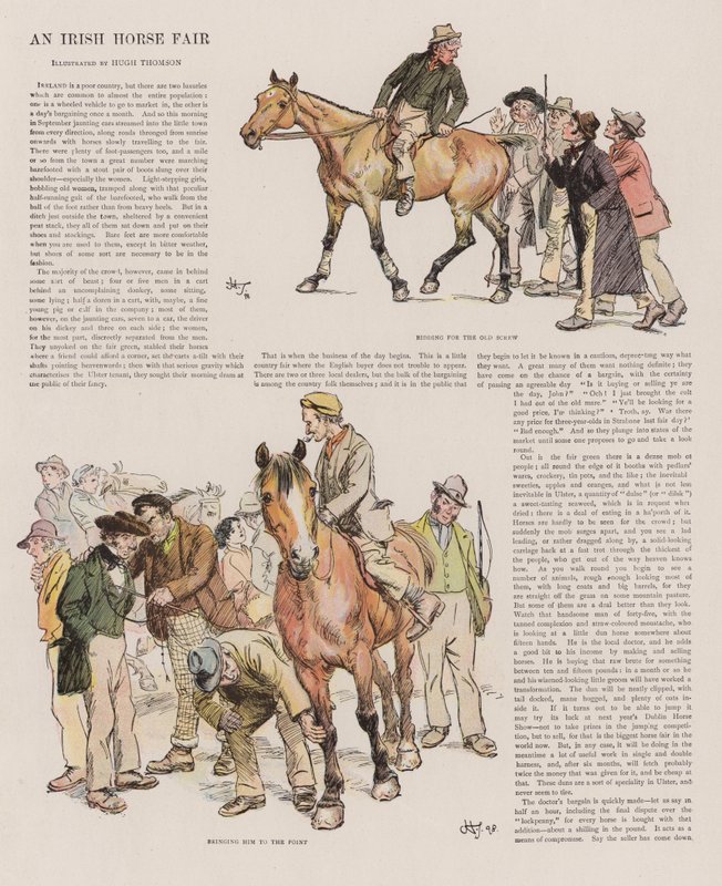 Een Ierse Paardenmarkt door Hugh Thomson