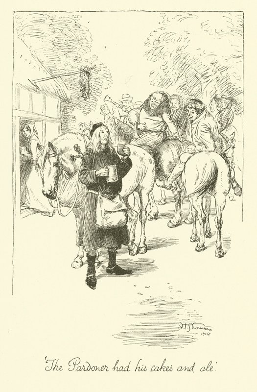 De aflaatverkoper (litho) door Hugh Thomson