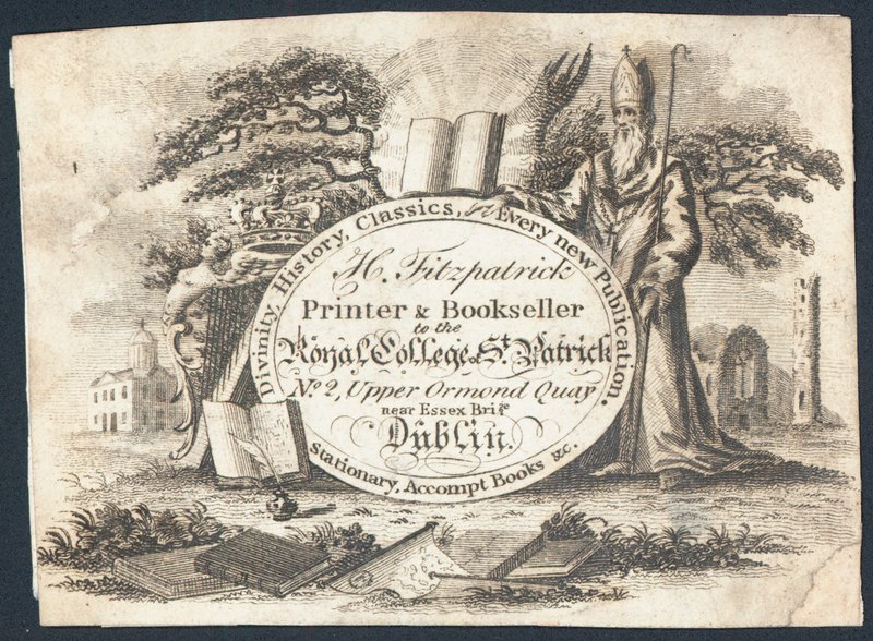 Handelskaart, H Fitzpatrick (gravure) door Irish School