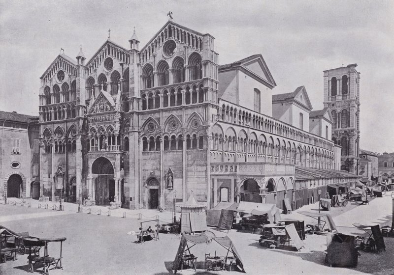 Italië: Kathedraal, Ferrara (zwart-wit foto) door Italian Photographer