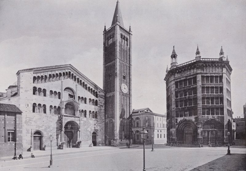 Italië: Parma, kathedraal en doopkapel door Italian Photographer