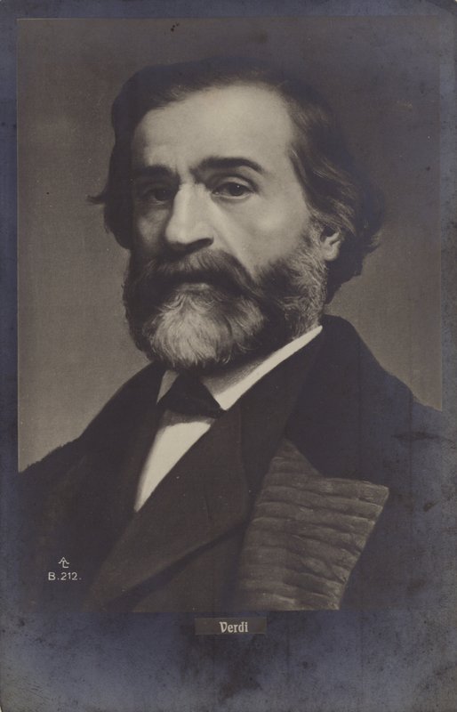Portret van Giuseppe Verdi door Italian Photographer