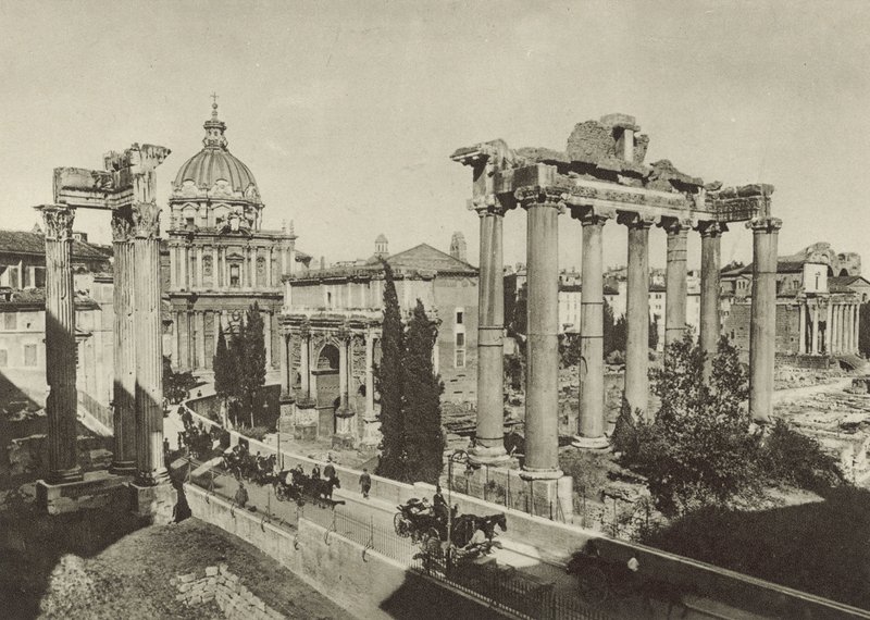 Forum Romanum met de nieuwe opgravingen door Italian Photographer