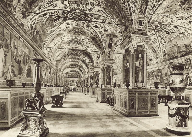 De Vaticaanse Bibliotheek, Eerste Hal door Italian Photographer