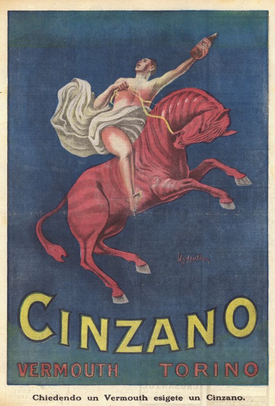 Cinzano Vermouth Turijn (kleurenlitho) door Italian School