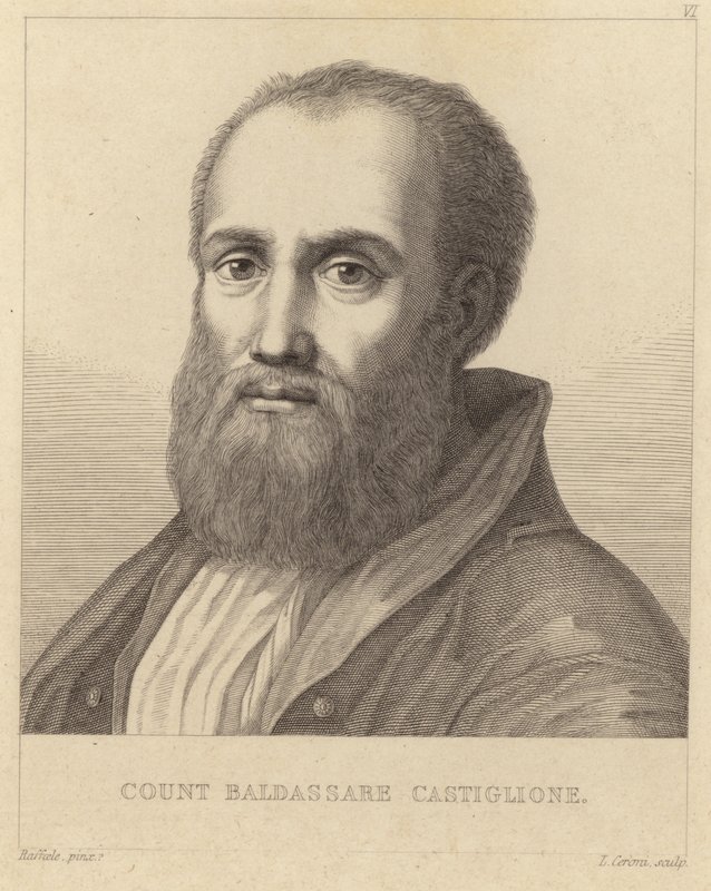 Graaf Baldassare Castiglione (1478-1529) door Italian School