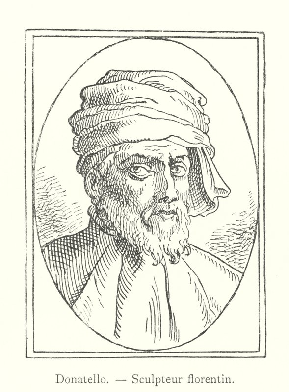 Donatello, Florentijnse Beeldhouwer (gravure) door Italian School