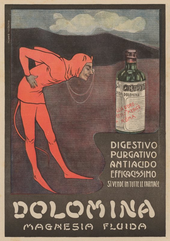 Vloeibare Magnesia Dolomine (kleurenlitho) door Italian School