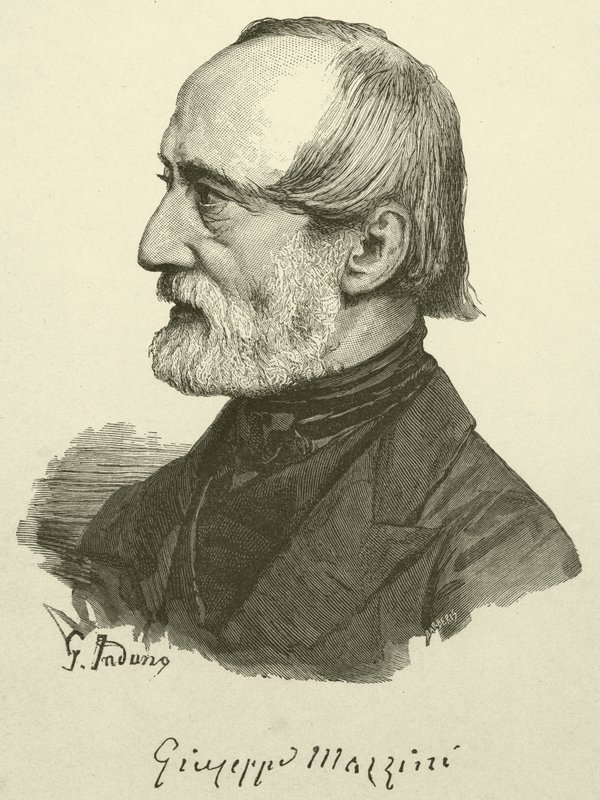 Giuseppe Mazzini (gravure) door Italian School