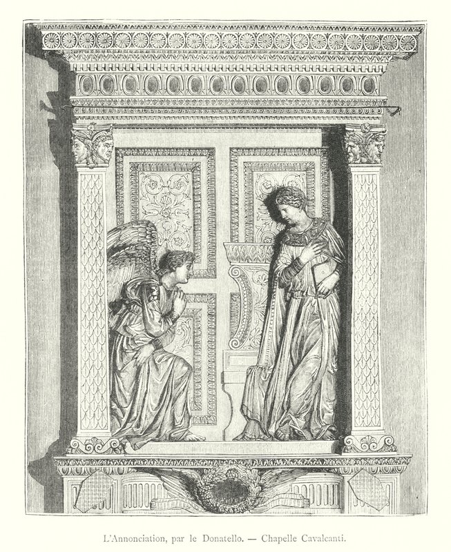 De Aankondiging, door Donatello, Cavalcanti Kapel door Italian School