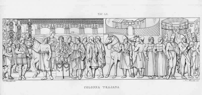 La Colonna Trajana, Zuil van Trajanus door Italian School
