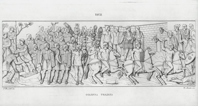 La Colonna Trajana, Zuil van Trajanus door Italian School