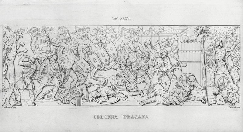 La Colonna Trajana, Zuil van Trajanus door Italian School