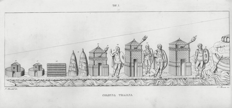 La Colonna Trajana door Italian School