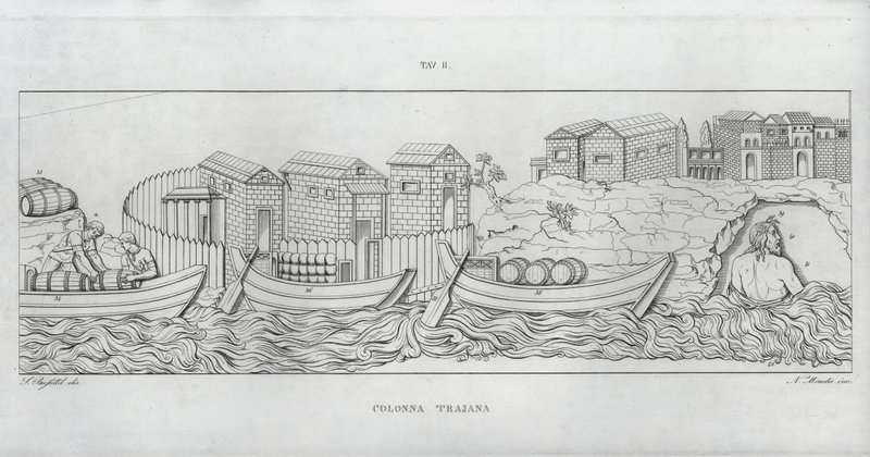 La Colonna Trajana door Italian School