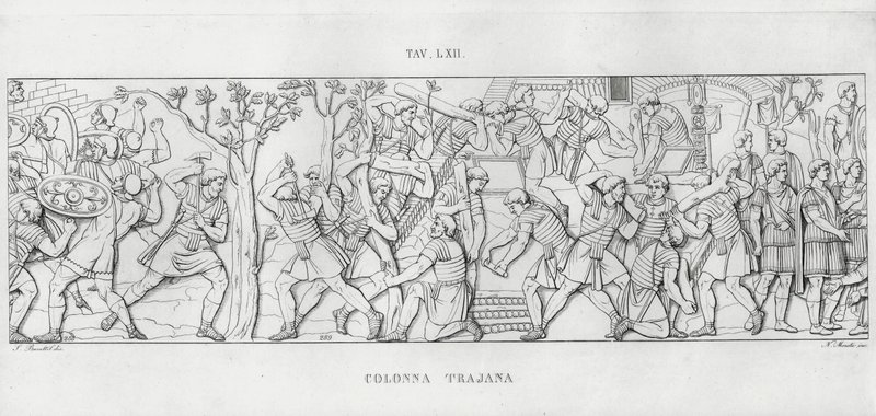 La Colonna Trajana door Italian School