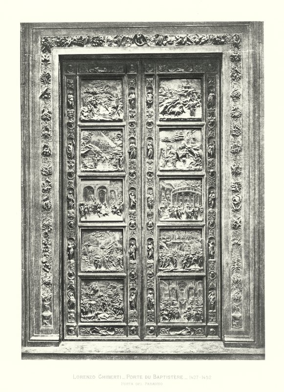 Lorenzo Ghiberti, deur van het baptisterium door Italian School