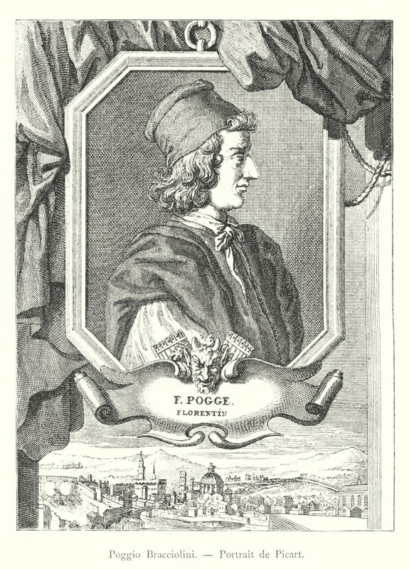 Poggio Bracciolini, portret van Picart door Italian School