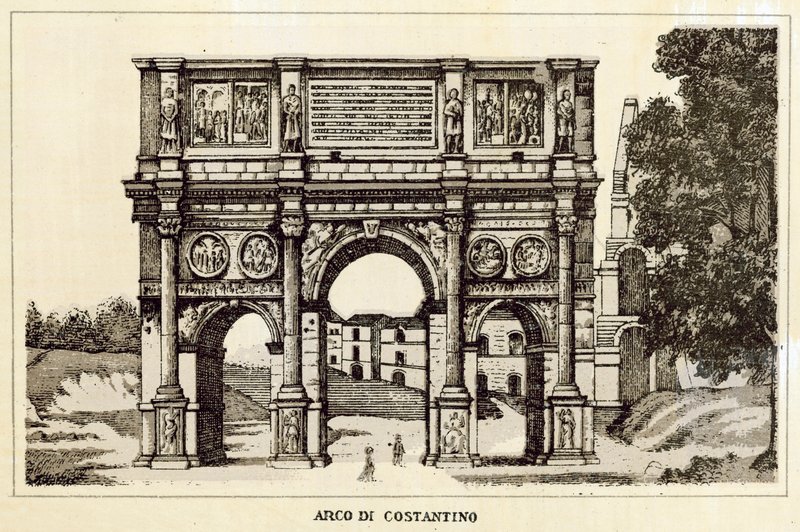 Rome: Arco Di Costantino door Italian School