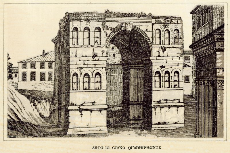 Rome: Arco Di Giano Quadrifronte door Italian School
