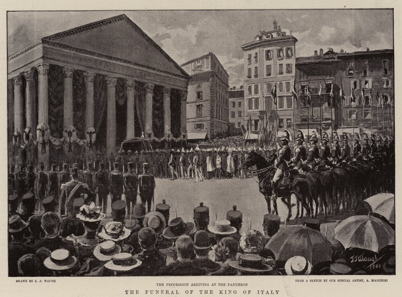 De begrafenis van de koning van Italië door J. J. Waugh