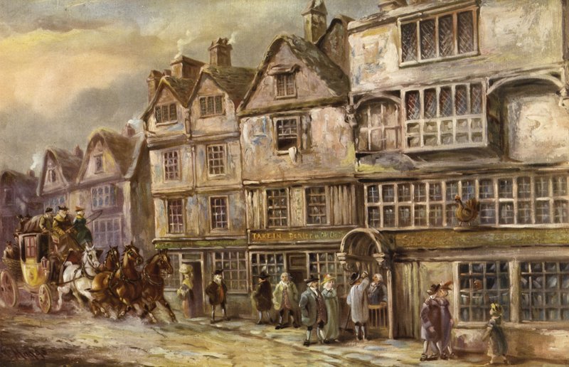 The Cock Tavern, Bishopsgate Street, Londen door J.C. Maggs