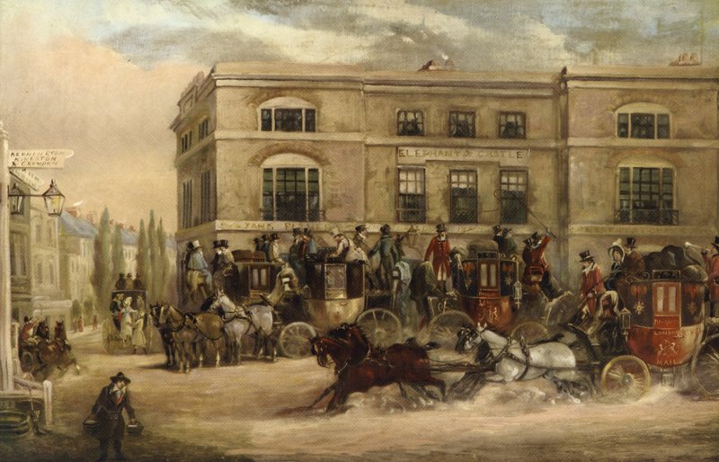 The Elephant and Castle, Brighton Road, Londen door J.C. Maggs