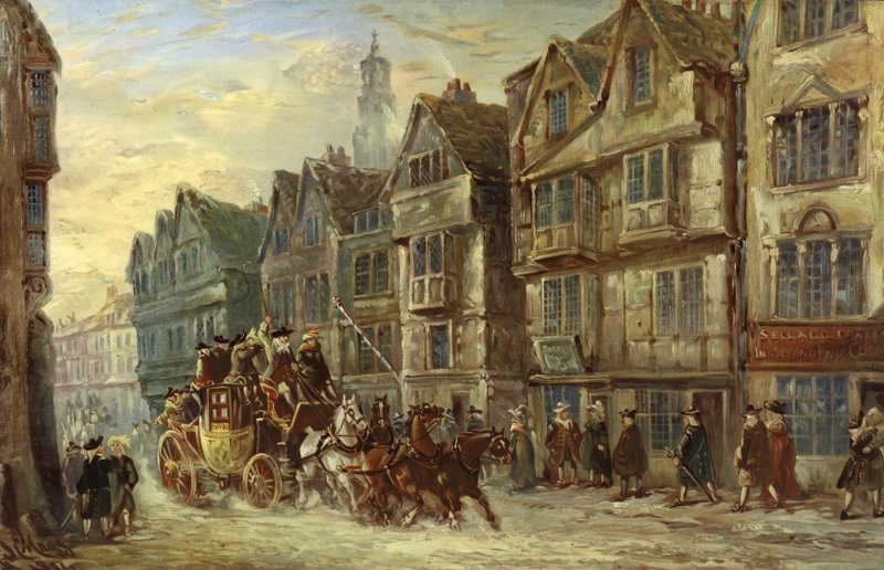 Wych Street, Strand, Londen, dagen van Hogarth door J.C. Maggs