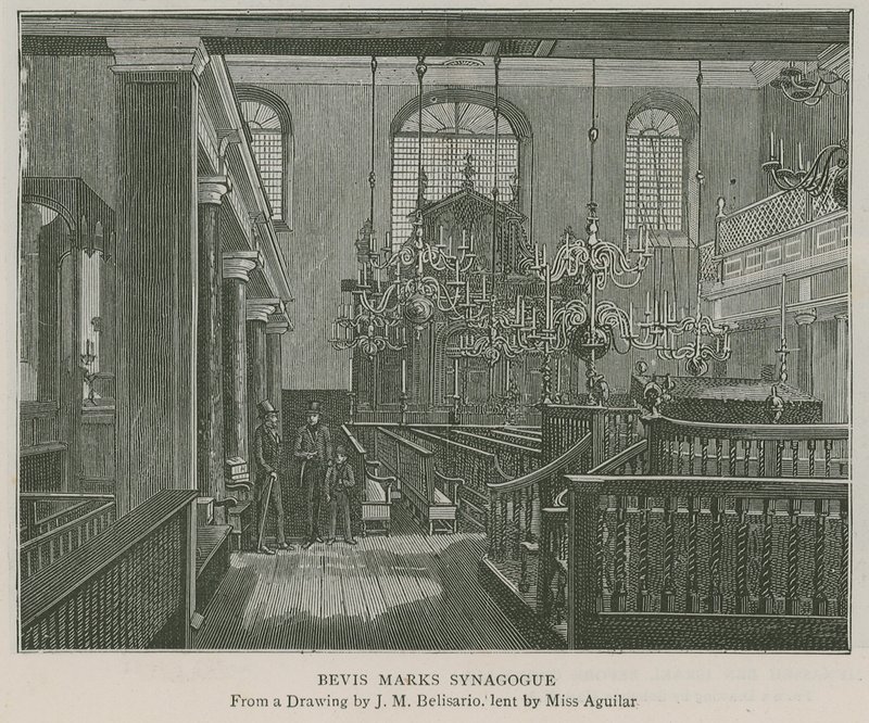 Bevis Marks Synagoge door J.M. Belisario