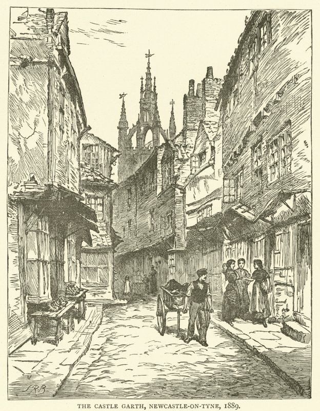 Het Kasteel Garth, Newcastle-on-Tyne door J.R. Brown