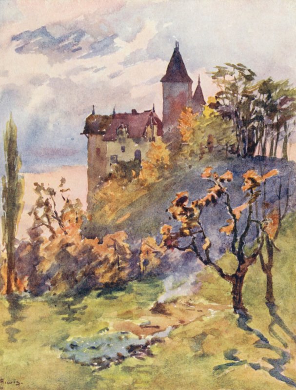 Chateau de Blonay door J. Hardwicke Lewis