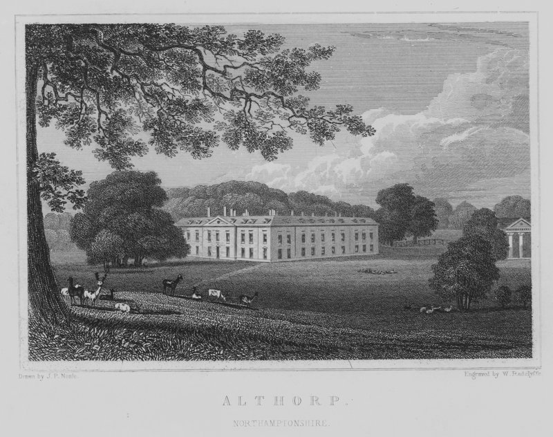 Althorp, Northamptonshire door John Preston Neale