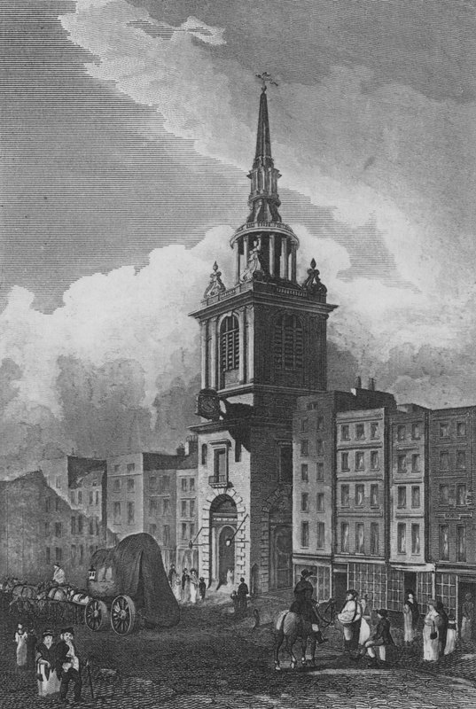 Bow Church, Cheapside, Londen door John Preston Neale