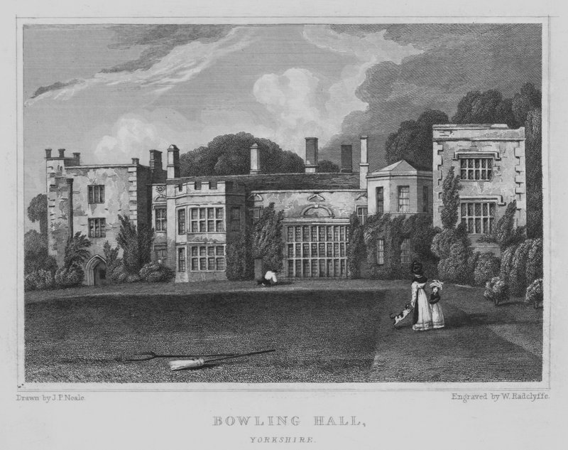 Bowling Hall, Yorkshire door John Preston Neale