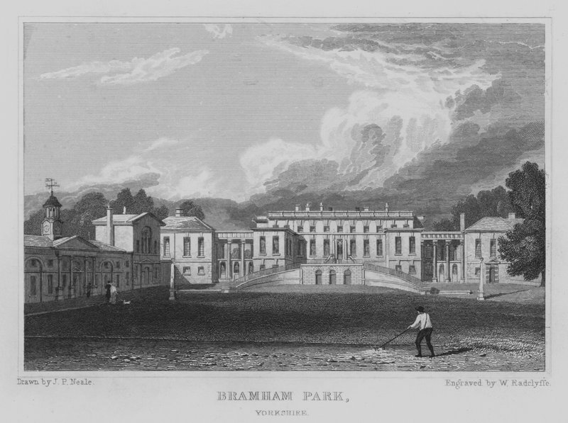 Bramham Park, Yorkshire (gravure) door John Preston Neale