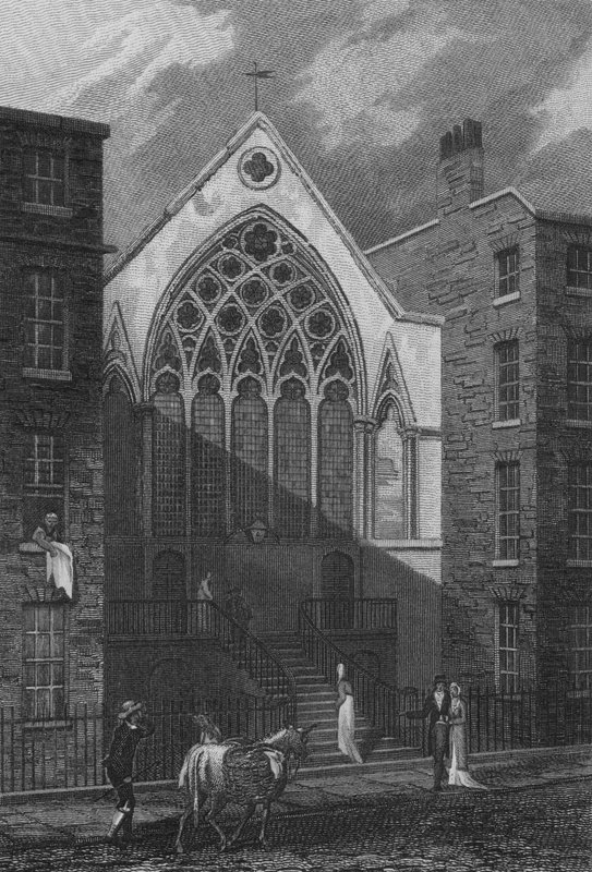Kapel, Ely Place door John Preston Neale