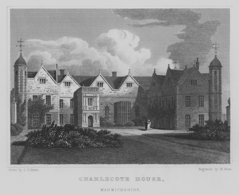 Charlecote House, Warwickshire (gravure) door John Preston Neale