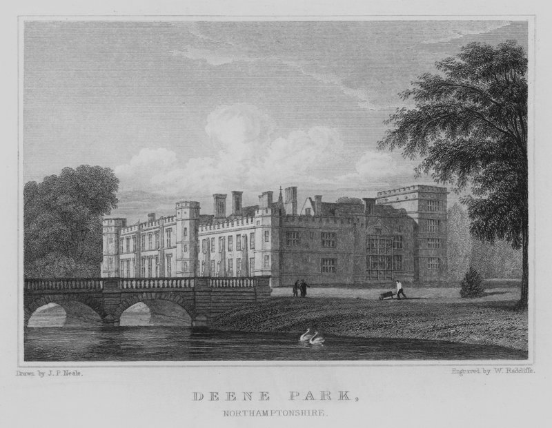 Deene Park, Northamptonshire door John Preston Neale