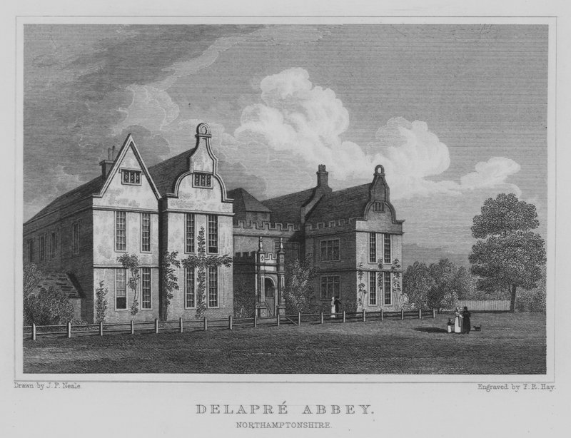 Delapre Abdij, Northamptonshire door John Preston Neale