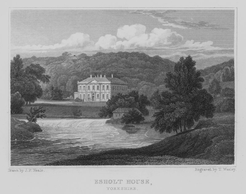 Esholt Huis, Yorkshire door John Preston Neale