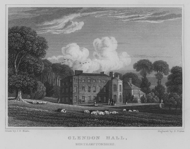Glendon Hall, Northamptonshire door John Preston Neale