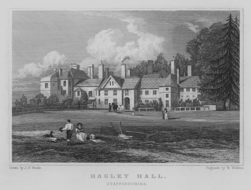 Hagley Hall, Staffordshire door John Preston Neale