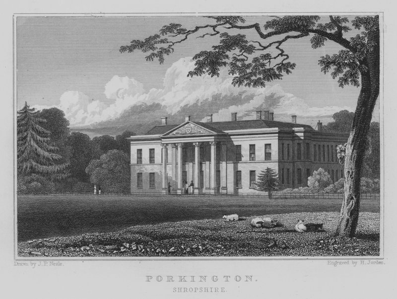 Porkington, Shropshire (gravure) door John Preston Neale