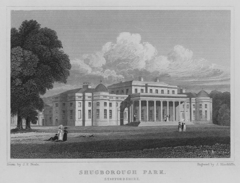 Shugborough Park, Staffordshire door John Preston Neale