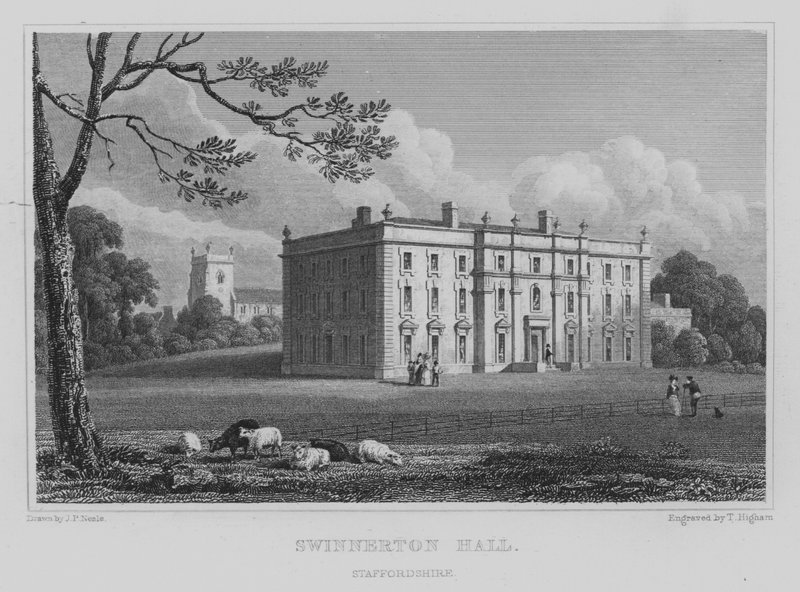 Swinnerton Hall, Staffordshire door John Preston Neale